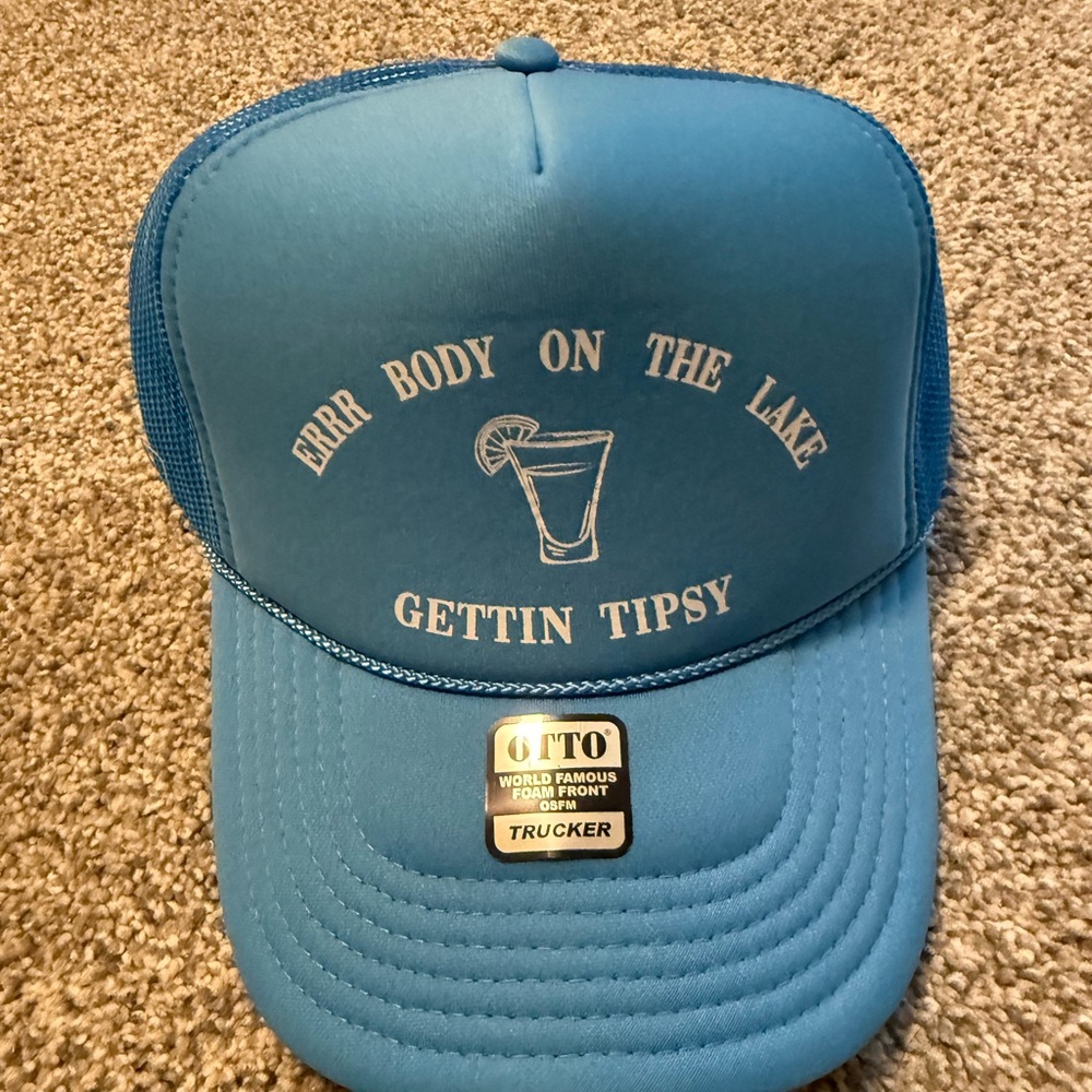 OTTO Blue Trucker Hat with Fun Slogan
